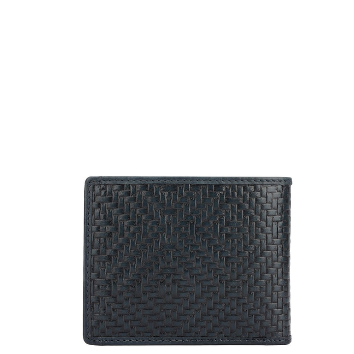 Navy Bifold Leather Mens Wallet
