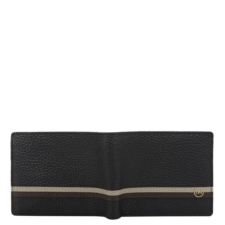 Black Bifold Leather Mens Wallet