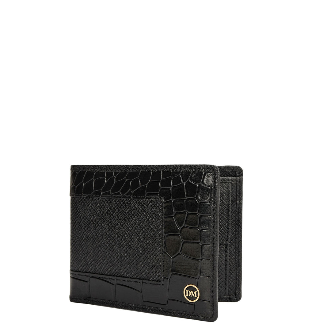 Black Bifold Leather Mens Wallet