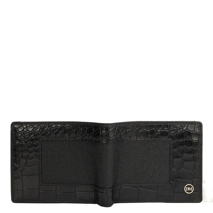Black Bifold Leather Mens Wallet