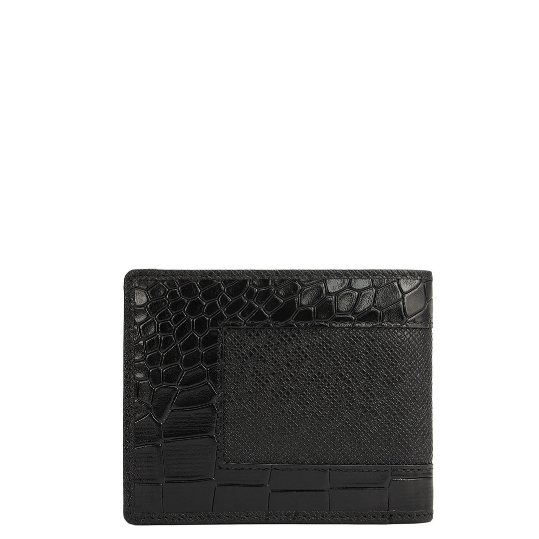 Black Bifold Leather Mens Wallet