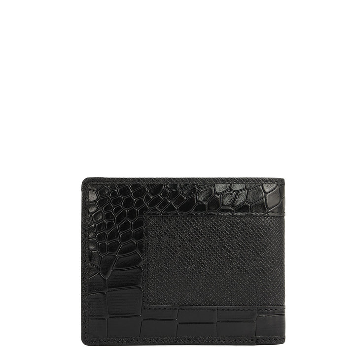 Black Bifold Leather Mens Wallet