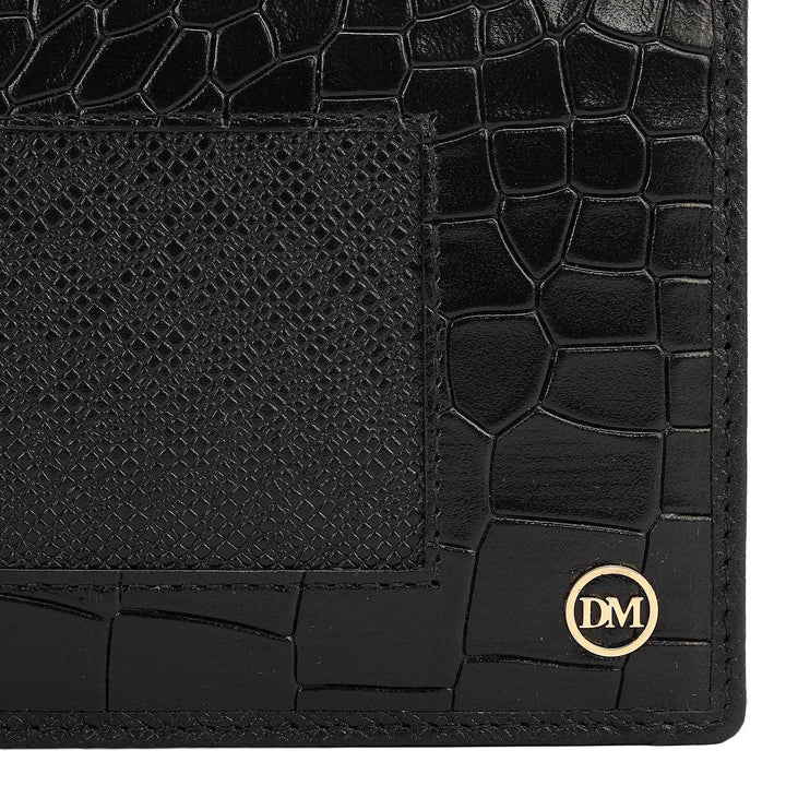 Black Bifold Leather Mens Wallet