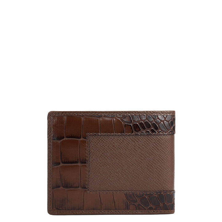 Walnut Bifold Leather Mens Wallet