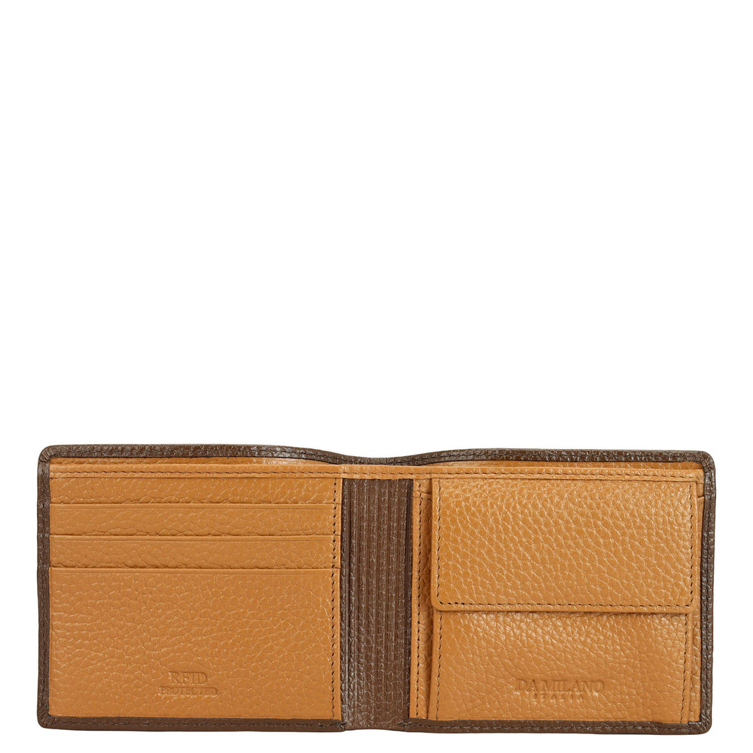 Mocha Bifold Leather Mens Wallet