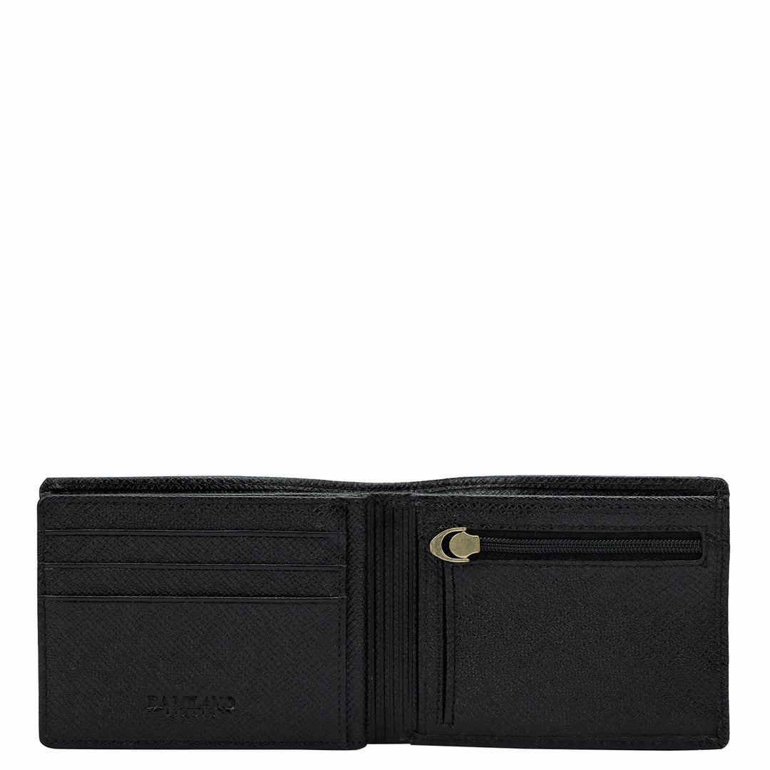 Croco Franzy Leather Mens Wallet - Black