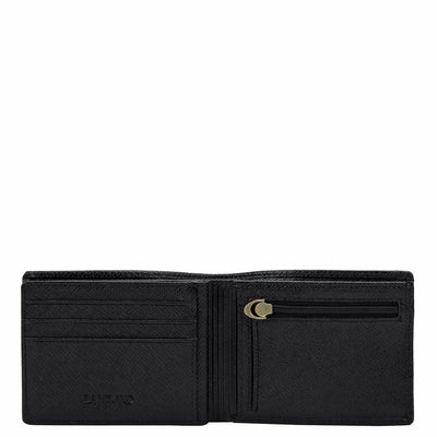 Croco Franzy Leather Mens Wallet - Black