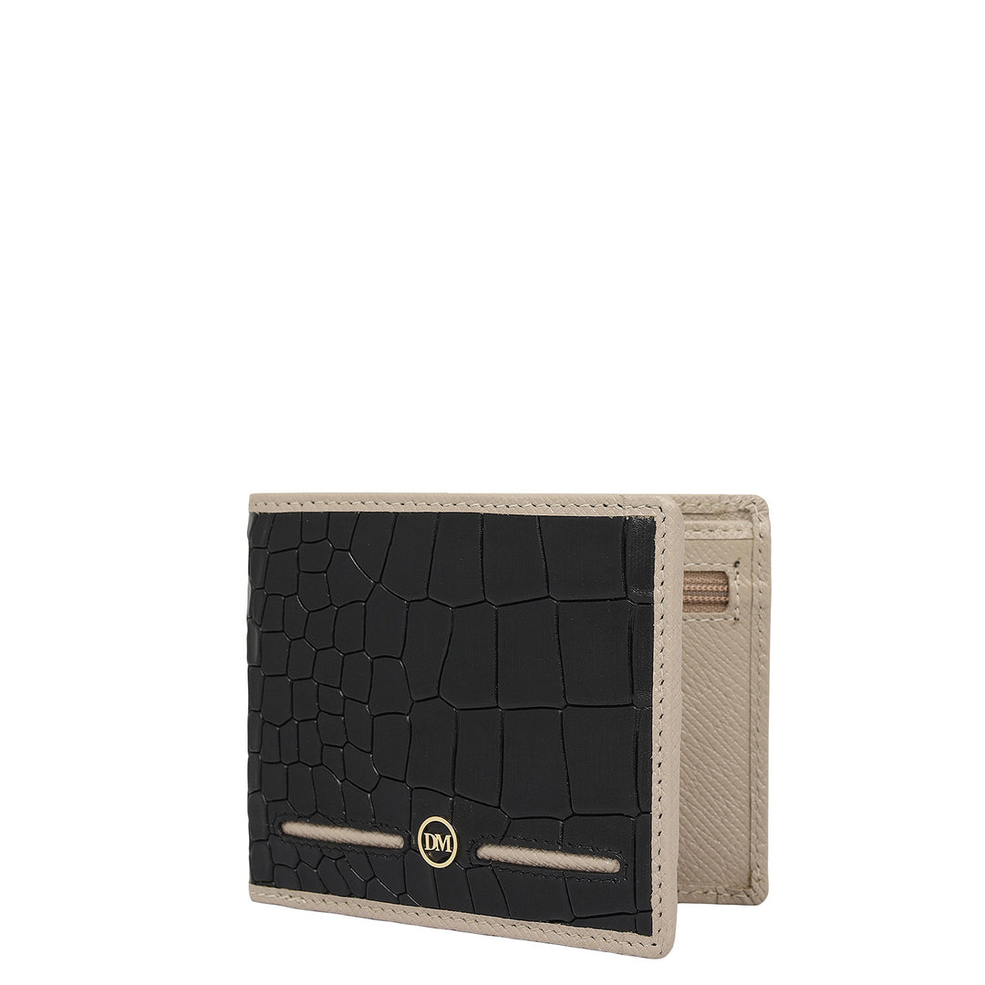 Black Bifold Leather Mens Wallet