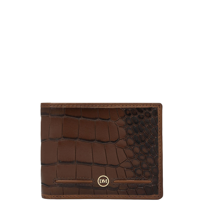 Walnut Bifold Leather Mens Wallet