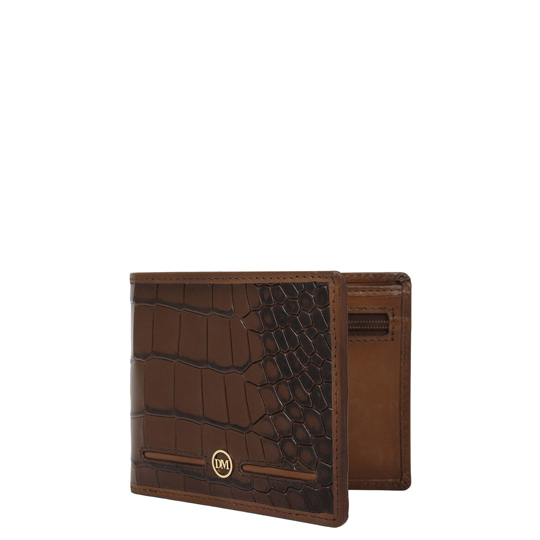 Walnut Bifold Leather Mens Wallet