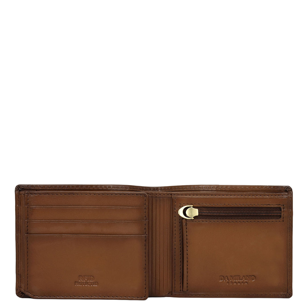 Walnut Bifold Leather Mens Wallet