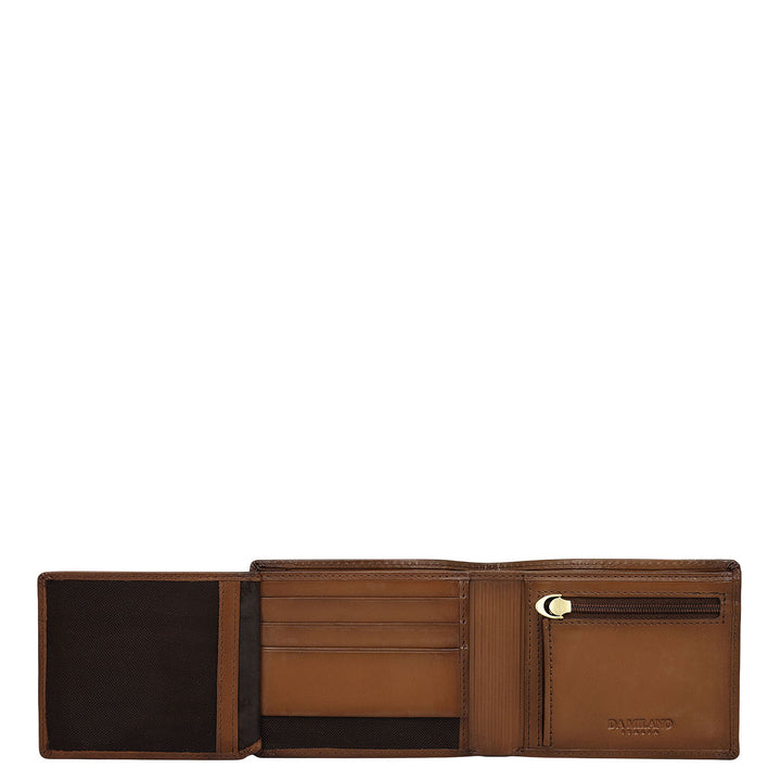 Walnut Bifold Leather Mens Wallet
