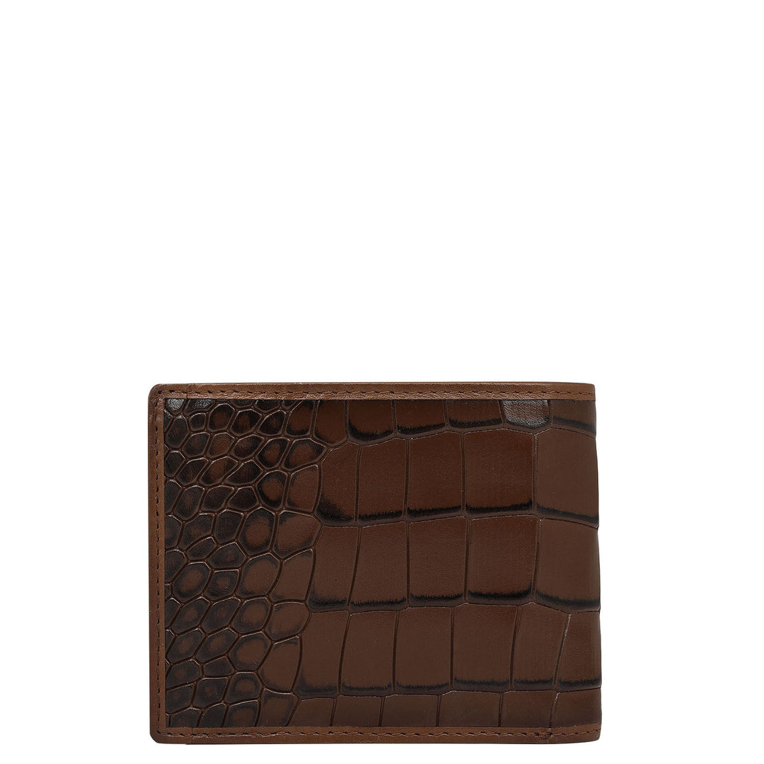 Walnut Bifold Leather Mens Wallet