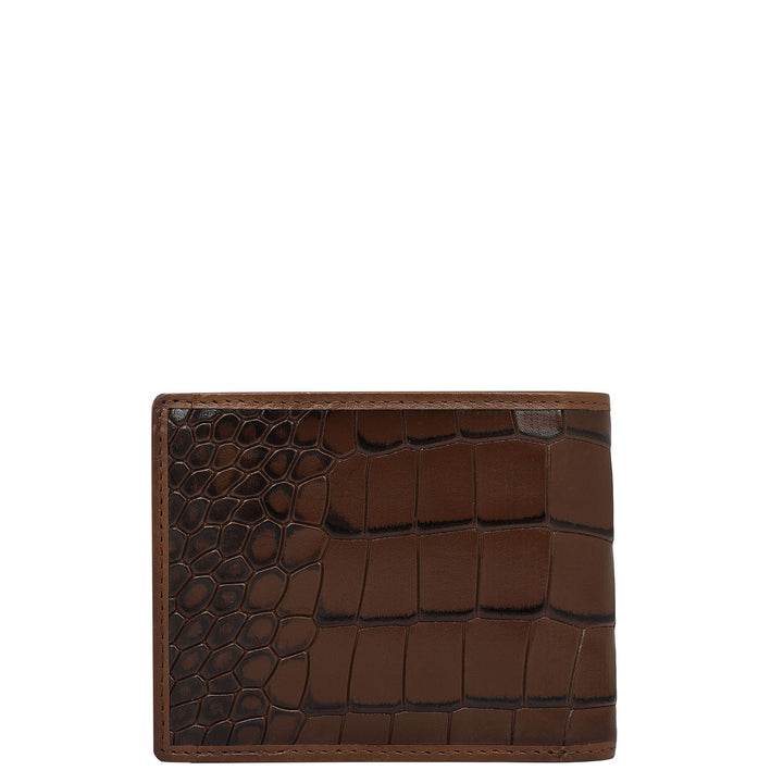 Walnut Bifold Leather Mens Wallet