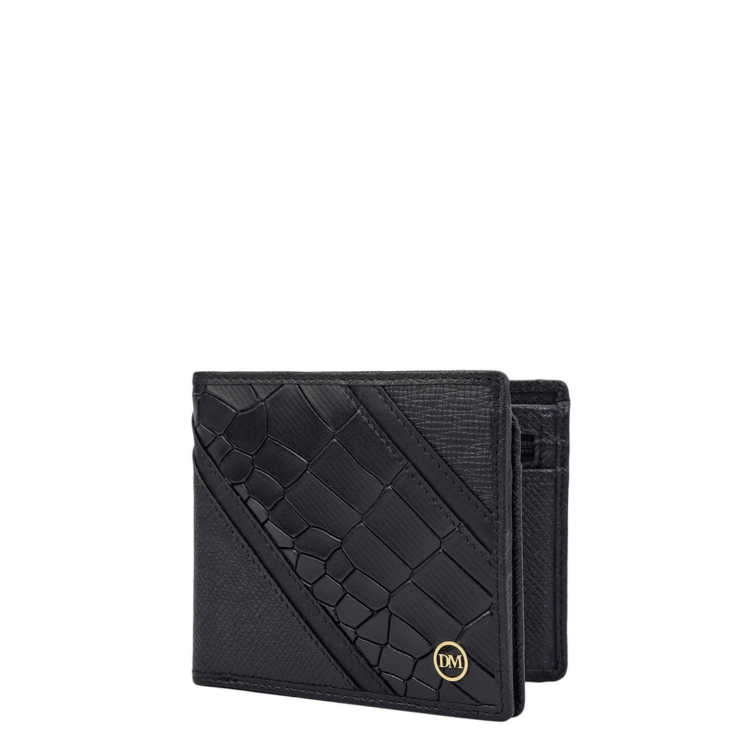 Black Bifold Leather Mens Wallet