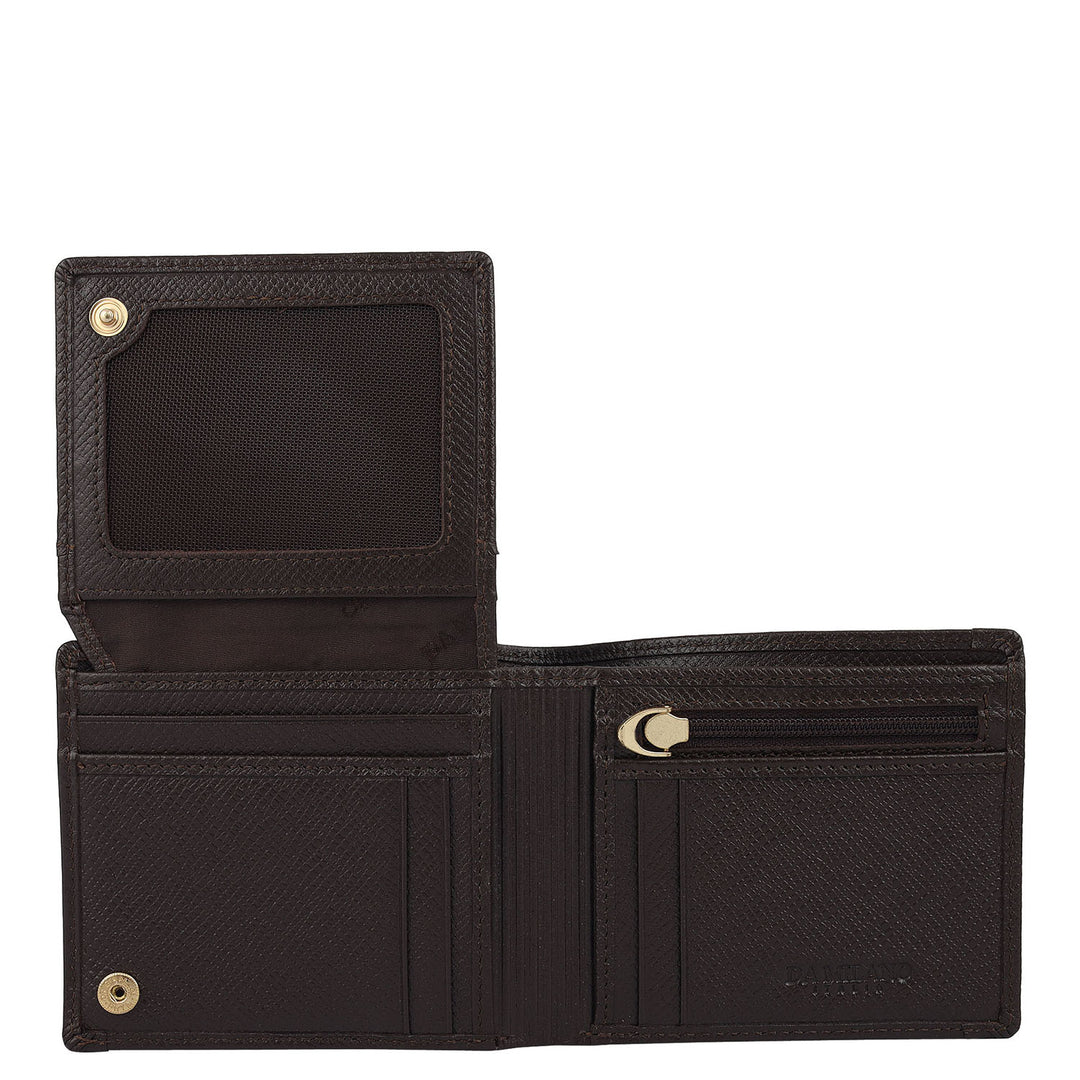 Chocolate Bifold Leather Mens Wallet