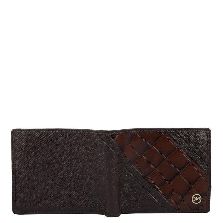 Chocolate Bifold Leather Mens Wallet