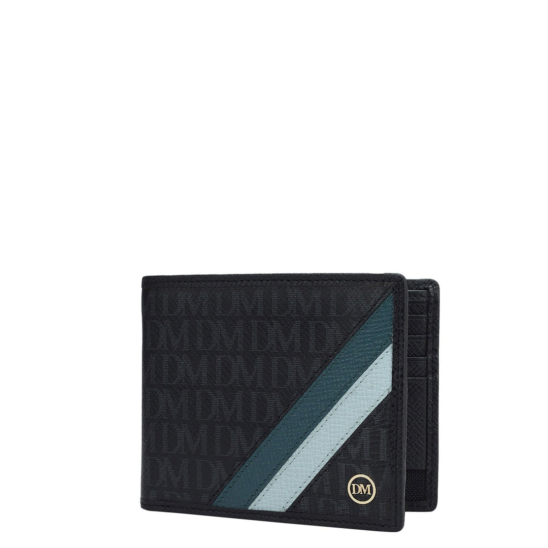 Black Bifold Leather Mens Wallet