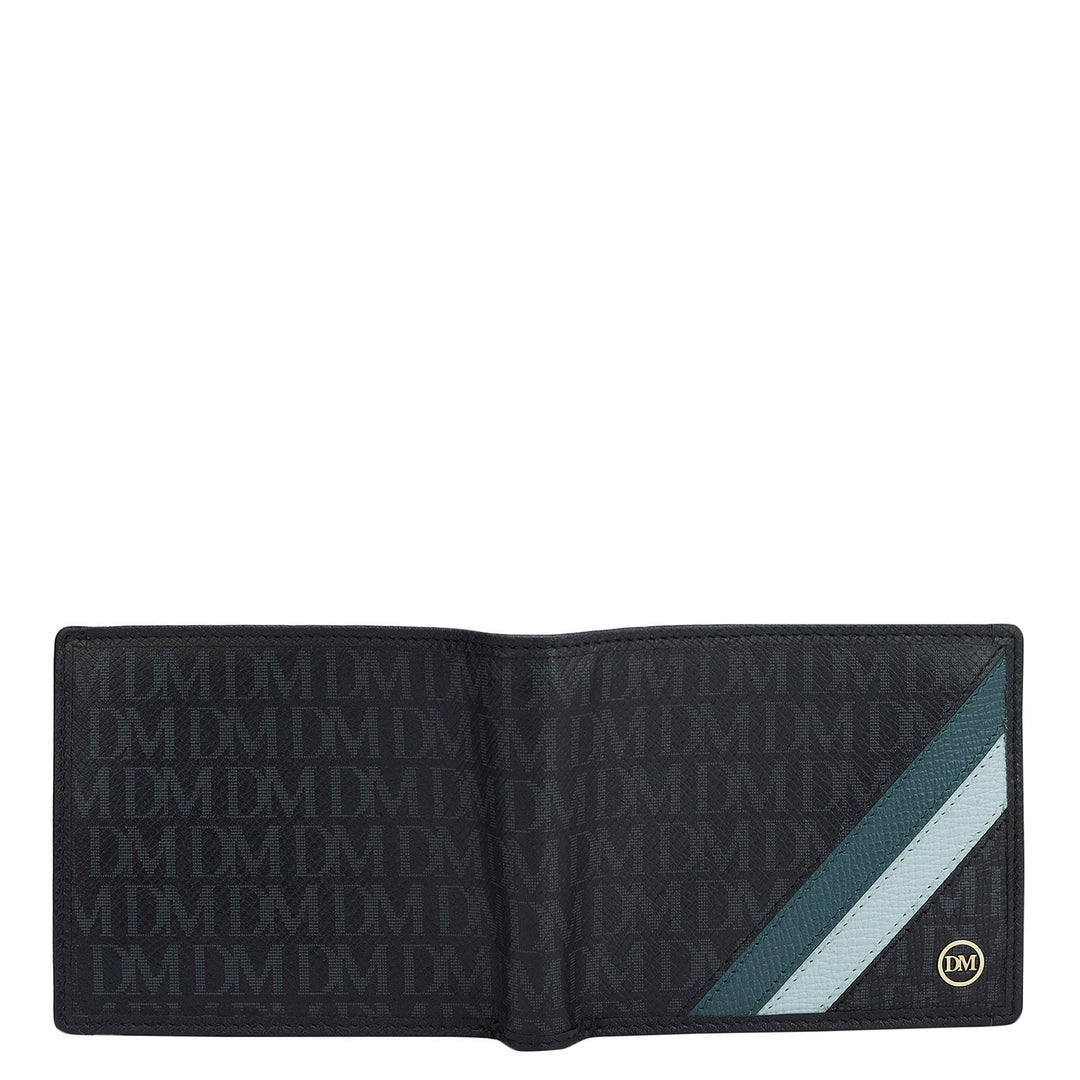 Black Bifold Leather Mens Wallet