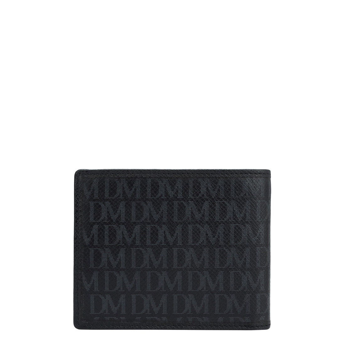 Black Bifold Leather Mens Wallet
