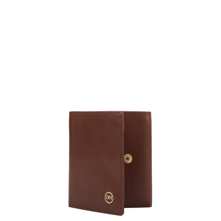 Brown Trifold Leather Mens Wallet