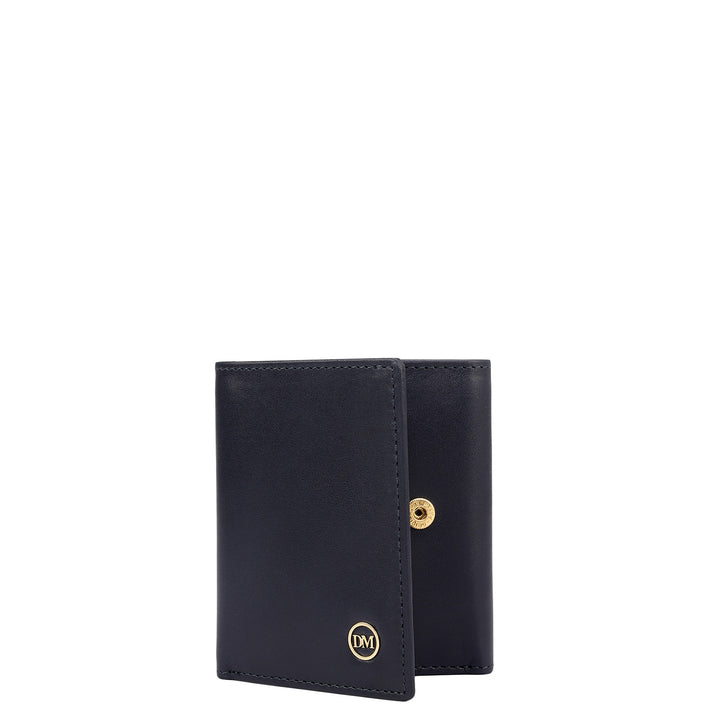 Navy Trifold Leather Mens Wallet