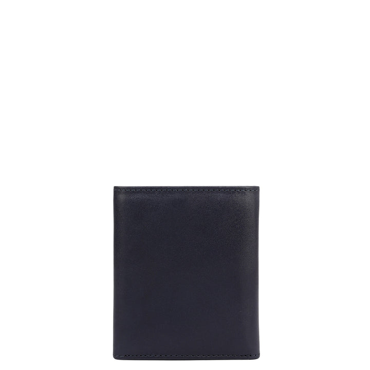 Navy Trifold Leather Mens Wallet