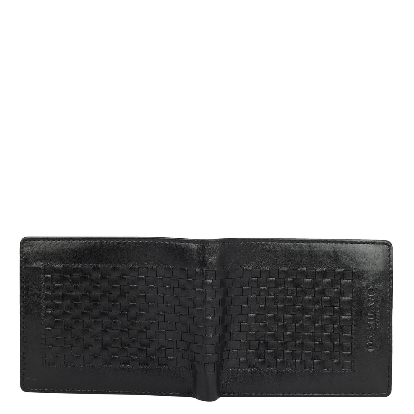 Mat Plain Leather Mens Wallet - Black