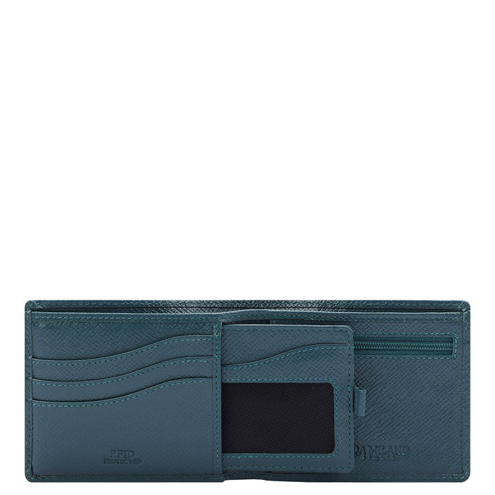 Croco Leather Mens Wallet - Ocean