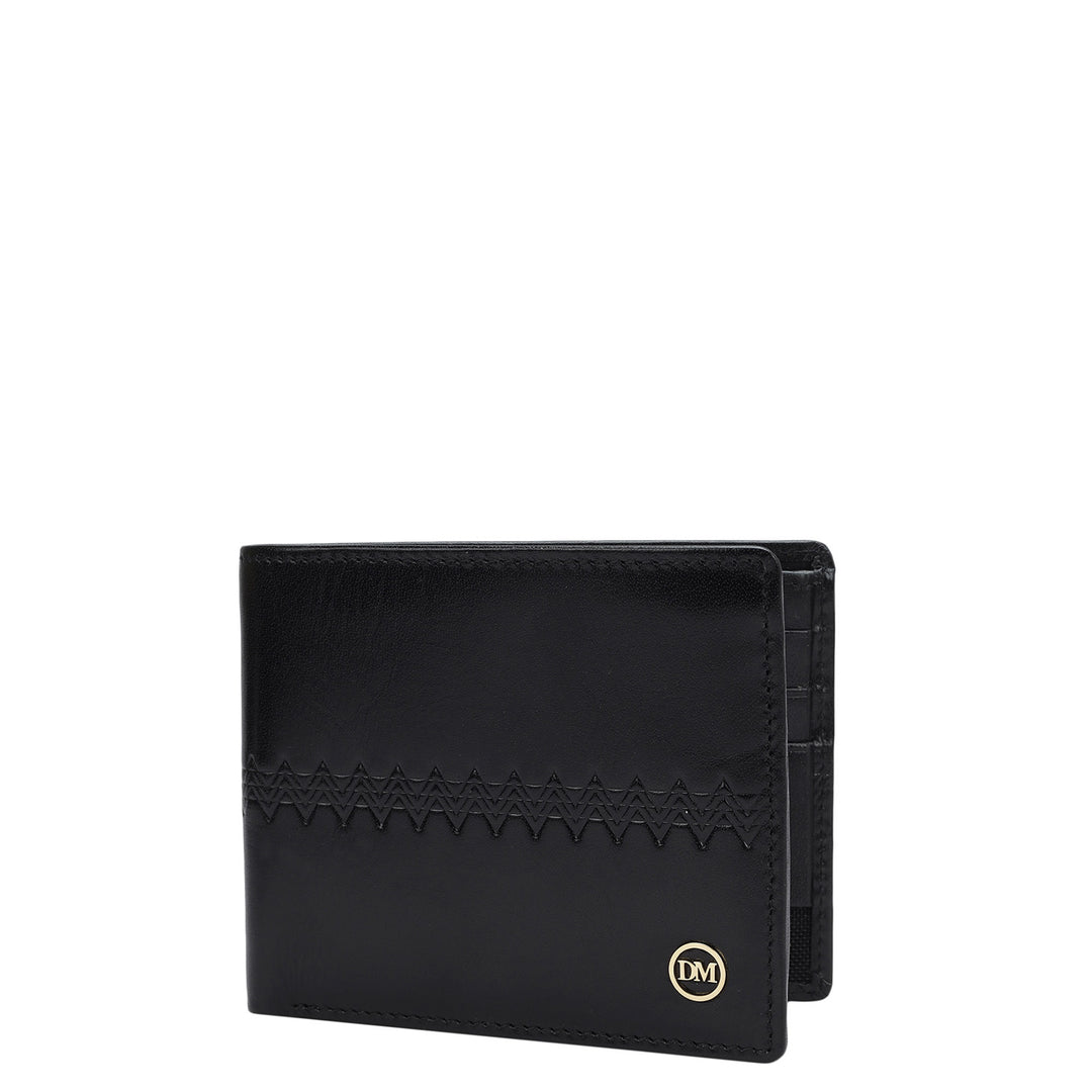 Black Bifold Leather Mens Wallet