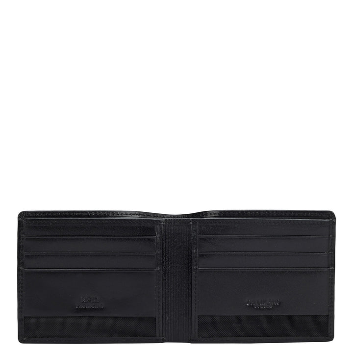 Black Bifold Leather Mens Wallet