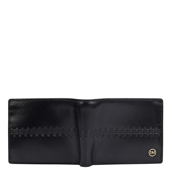 Black Bifold Leather Mens Wallet