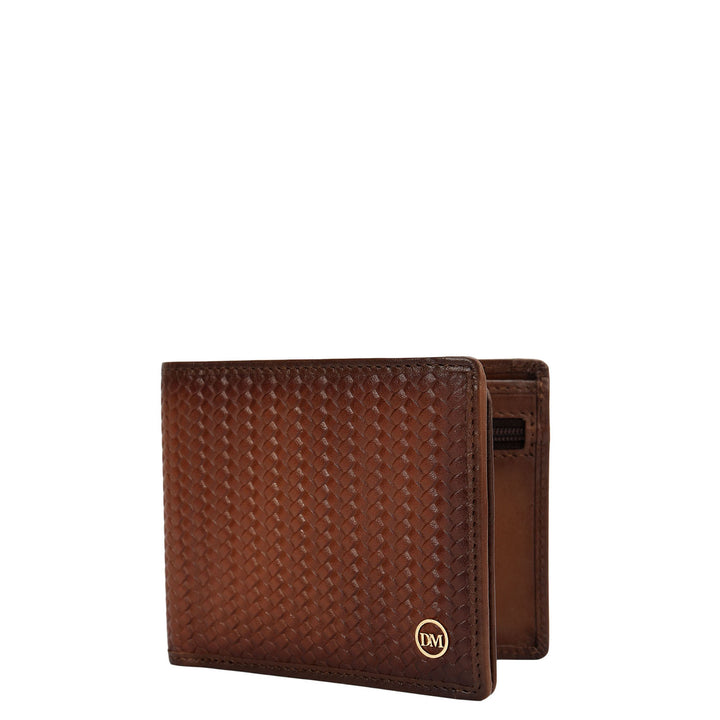 Cognac Bifold Leather Mens Wallet