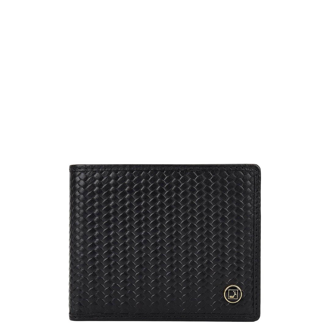 Black Bifold Leather Mens Wallet