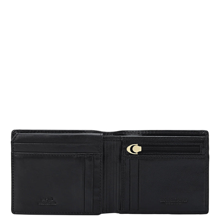 Black Bifold Leather Mens Wallet