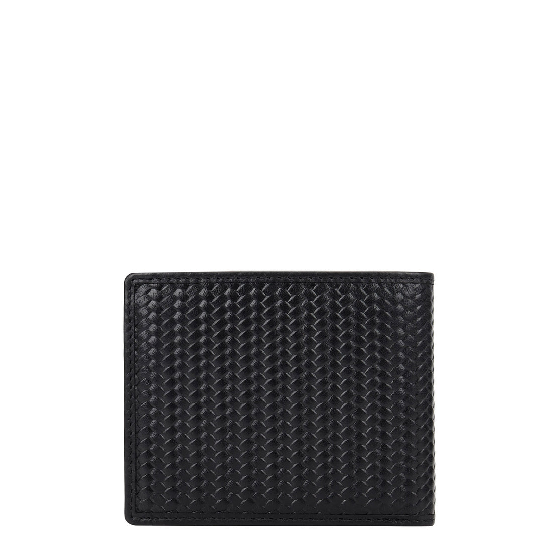 Black Bifold Leather Mens Wallet