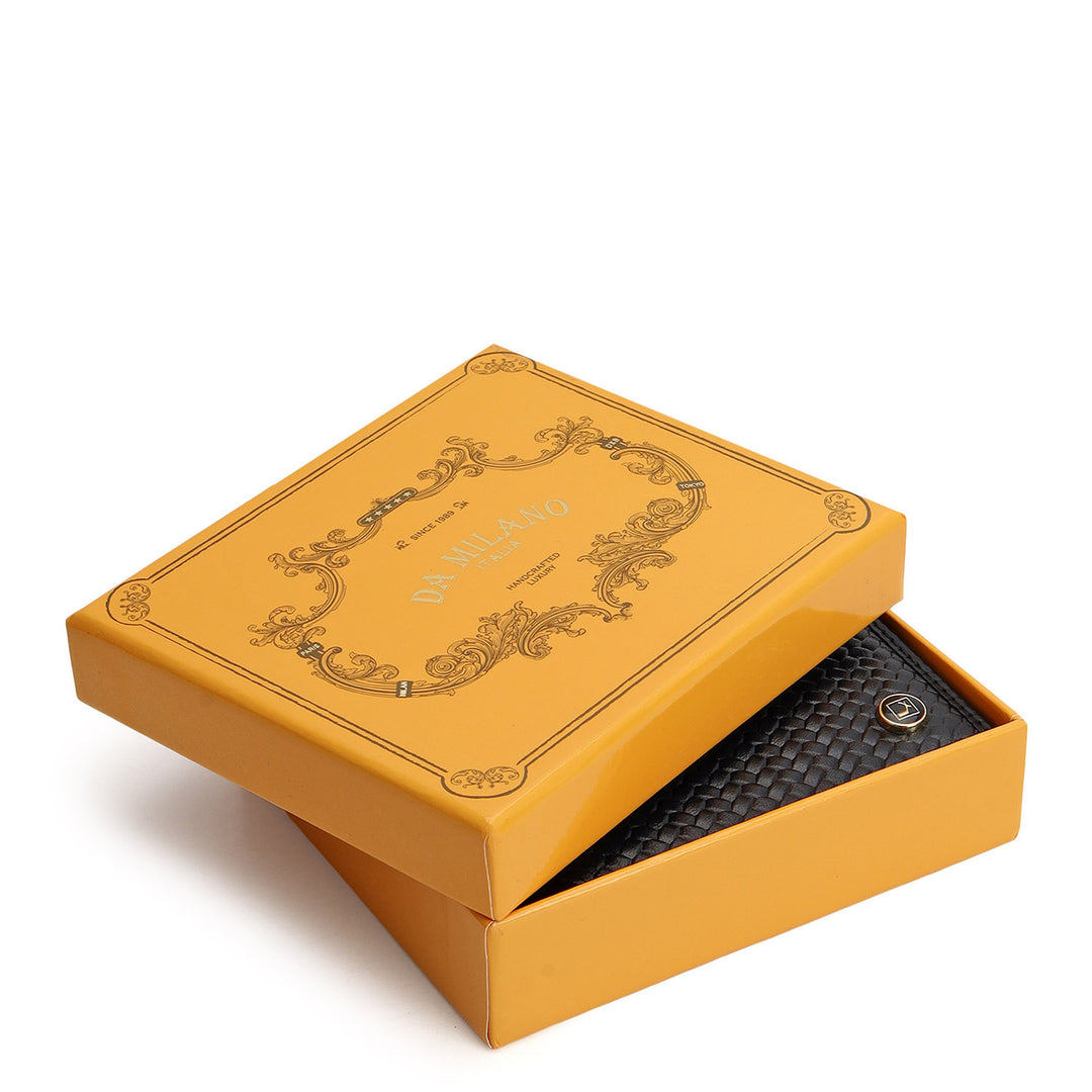 Black Bifold Leather Mens Wallet
