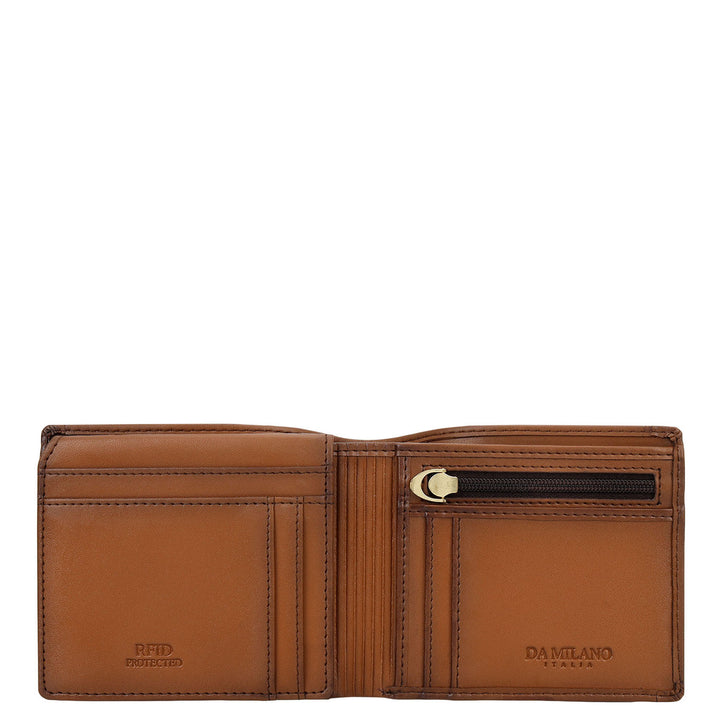 Mat-Weave Bifold Men's Wallet - Cognac