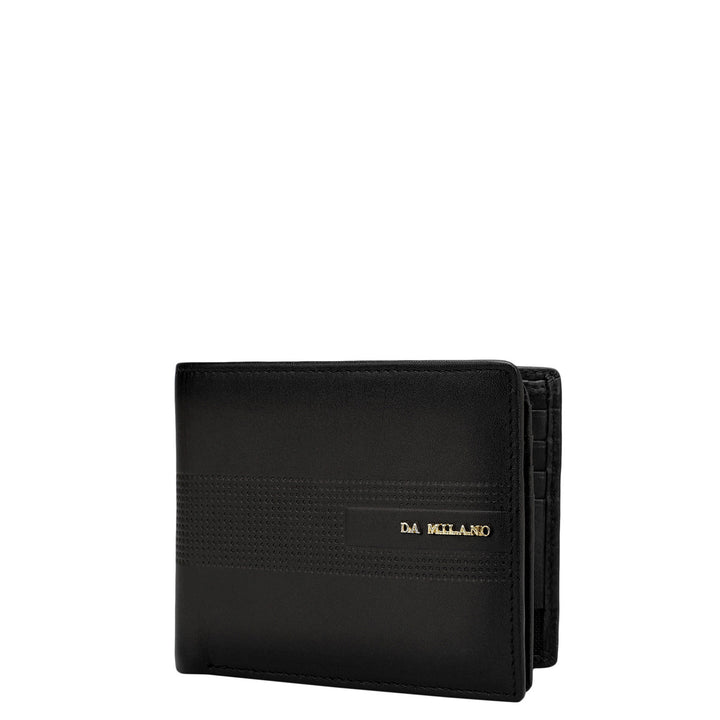 Black Bifold Leather Mens Wallet