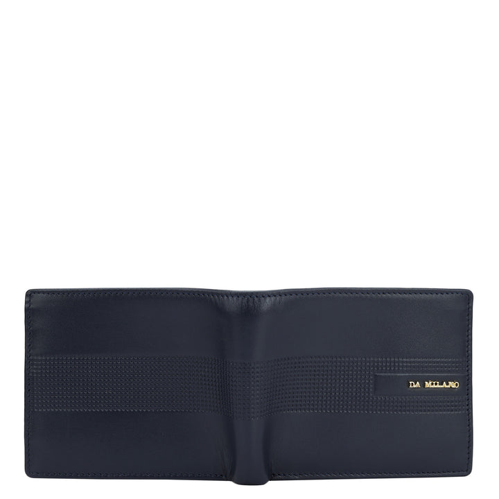 Navy Bifold Leather Mens Wallet