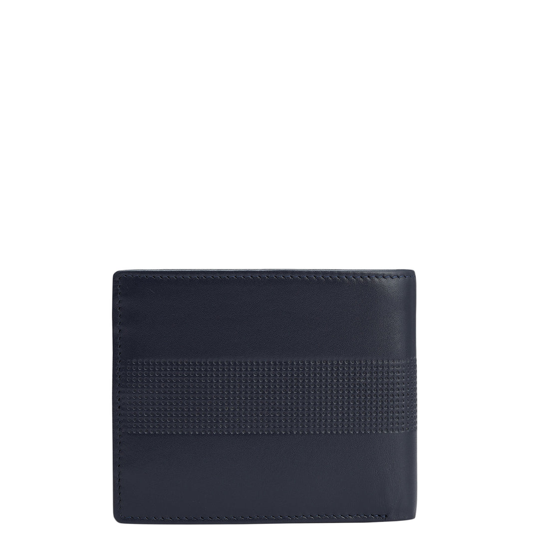 Navy Bifold Leather Mens Wallet