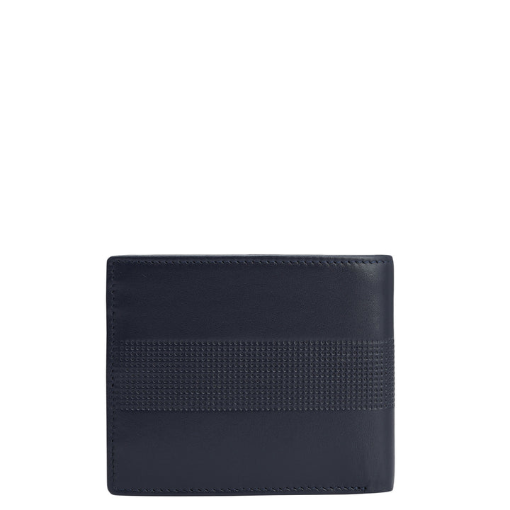 Navy Bifold Leather Mens Wallet