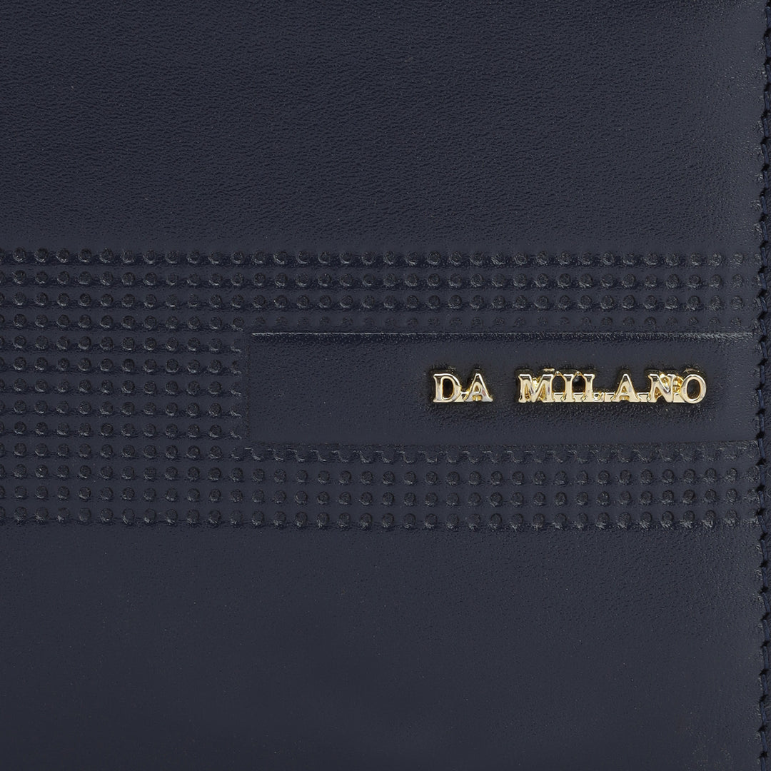 Navy Bifold Leather Mens Wallet