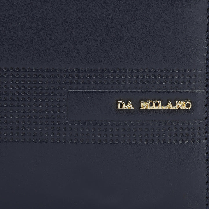 Navy Bifold Leather Mens Wallet
