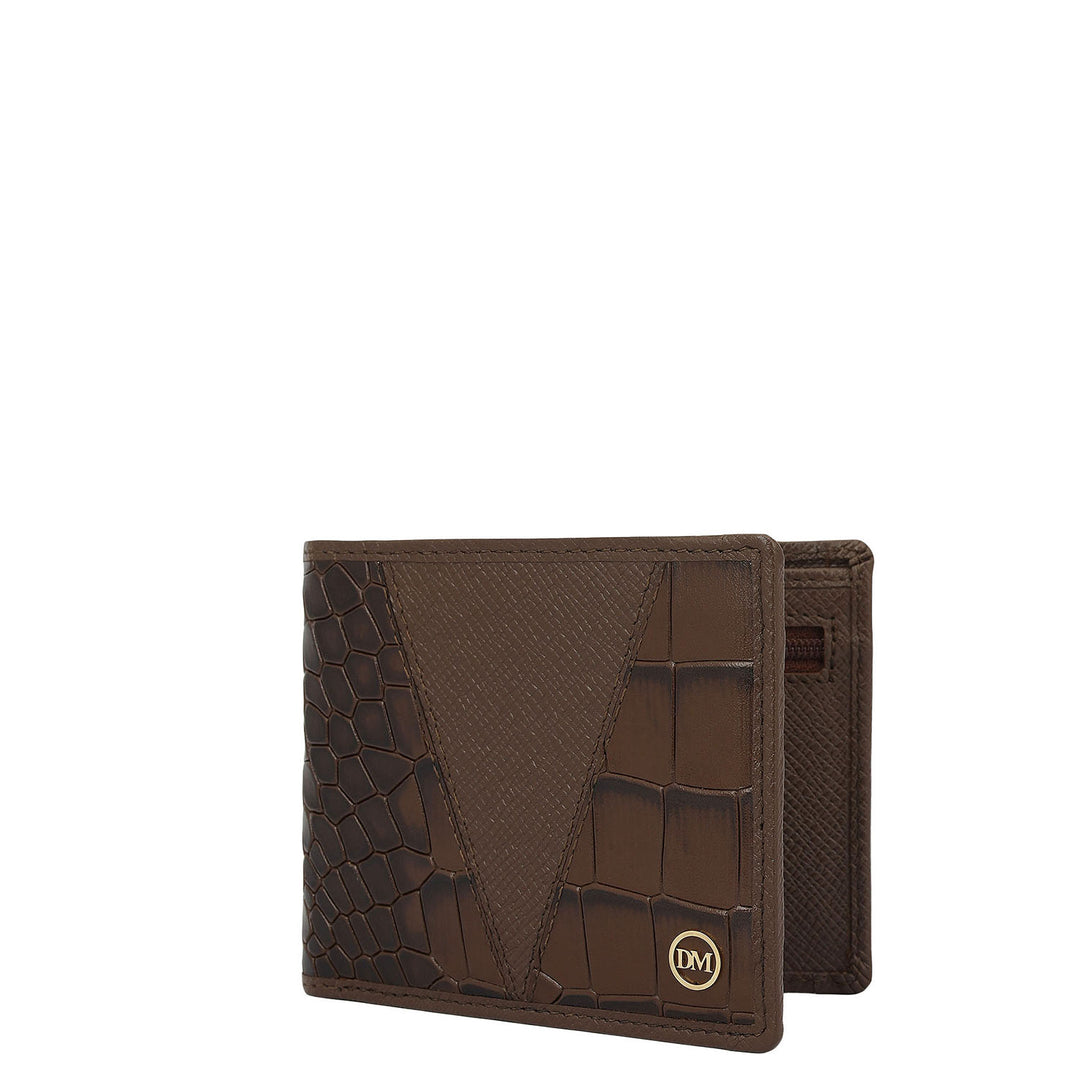 Walnut Bifold Leather Mens Wallet