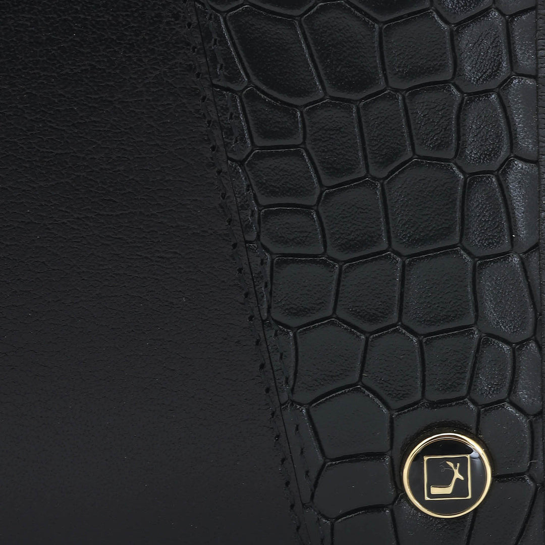 Black Bifold Leather Mens Wallet