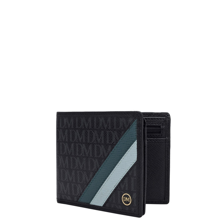 Monogram Franzy Leather Mens Wallet - Black