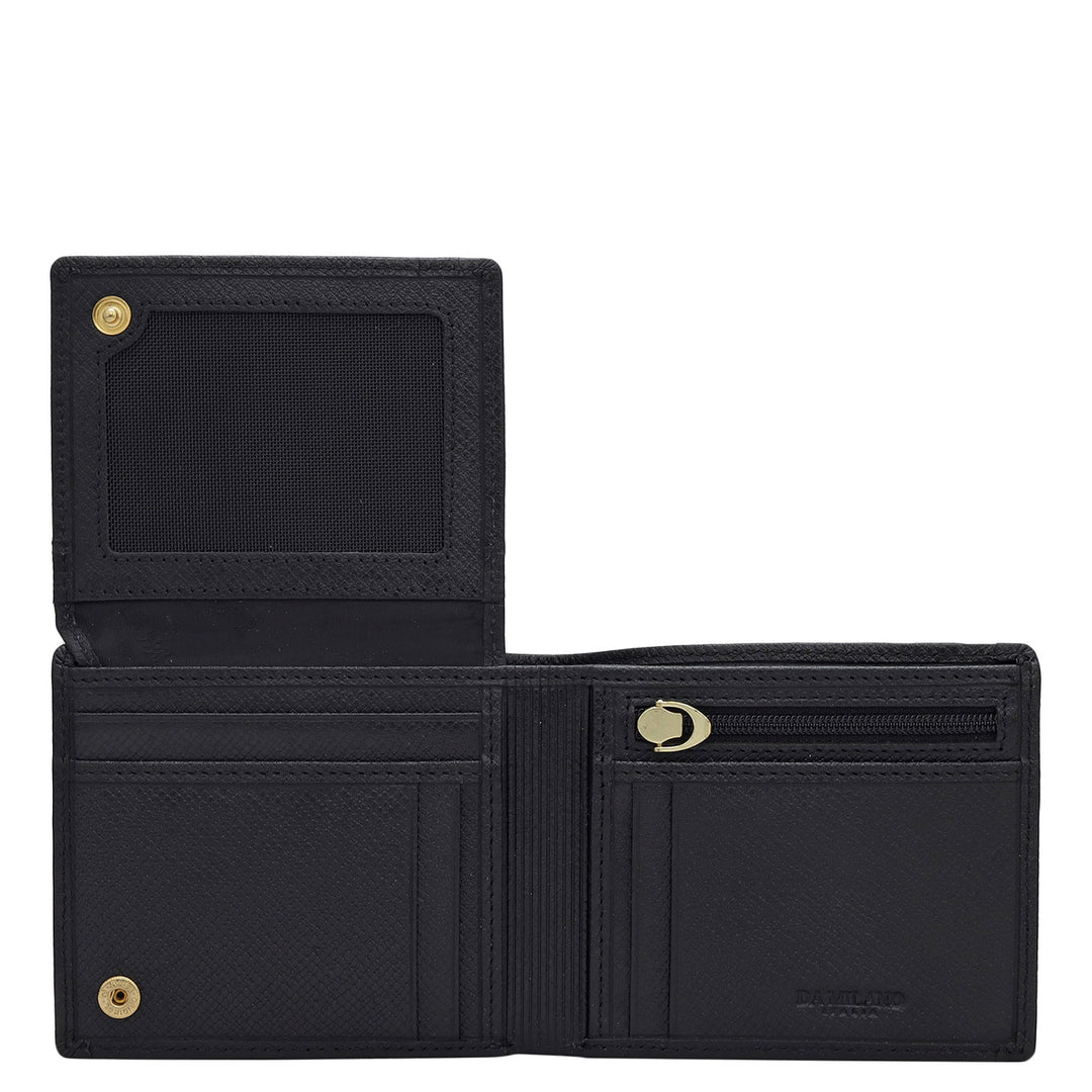 Monogram Franzy Leather Mens Wallet - Black