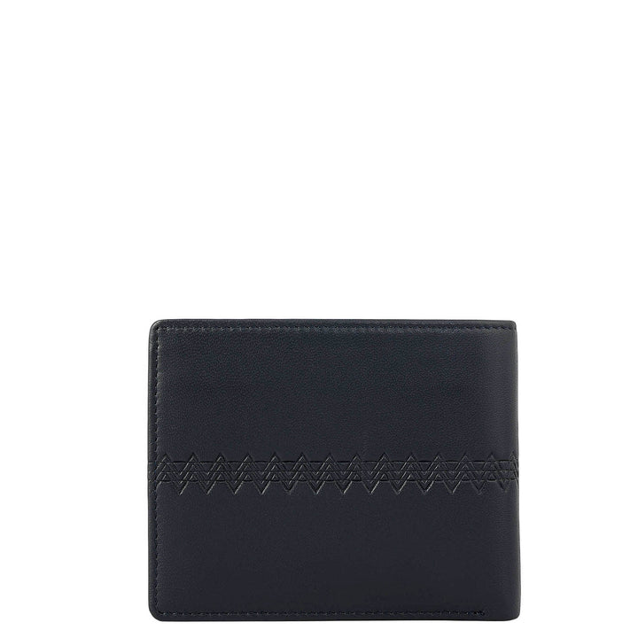 Navy Bifold Leather Mens Wallet