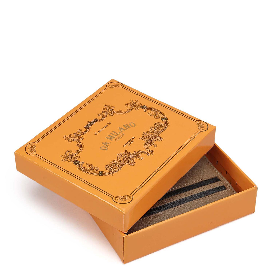 Greyish Taupe Bifold Leather Mens Wallet